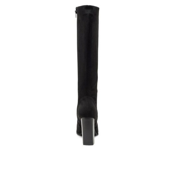 ZILLY KNEE HIGH FAUX SUEDE BOOTS - Black - Picture 8 of 11